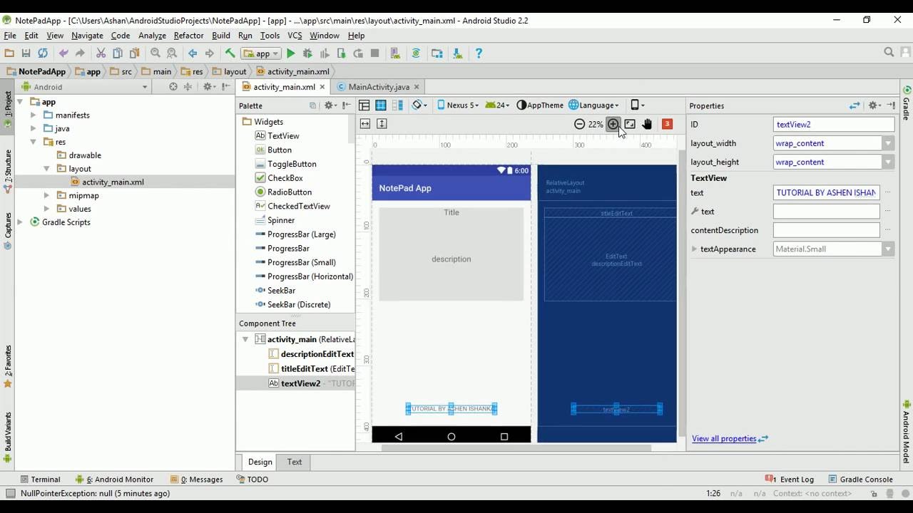 Create Notepad Android Tutorial Part 1 Youtube