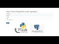 Python Flask PostgreSQL simple registration