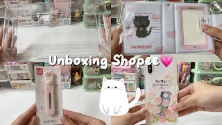 Unboxing Shopee||Mình đã săn được những gì?!?Ốp lưng, đồ ăn vặt, sticker,…#baohanitsme #hihi