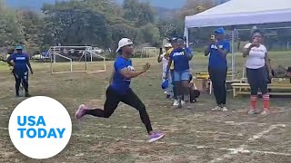 Olympic gold medalist wins parents' race for son's school sports day | USA TODAY