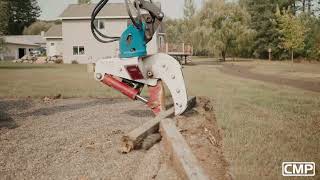 Shearing 6x6 Lumber with a Hydra Shear