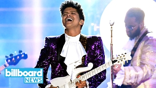 Bruno Mars & The Time Perform 'Purple Rain' Prince Tribute at 2017 Grammys | Billboard News
