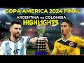 Argentina vs Colombia 1-0 (AET) Highlights | Copa America 2024 Final