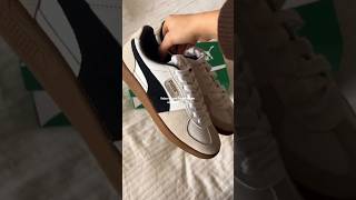 Sepatu Sneakers Puma Palermo Summer Nylon White Black Vapor Gray