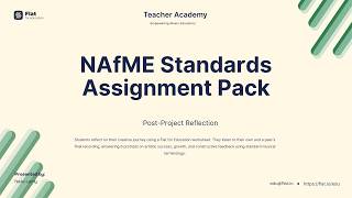 Music Reflection & Peer Review in Flat for Education | NAfME Standards – Lesson 9