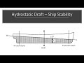 Ship Stability - Calculation of Hydrostatic draft (AF, HF corrections)