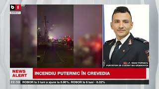 INCENDIU PUTERNIC ÎN CREVEDIA. Știri B1TV_24 ian. 2025