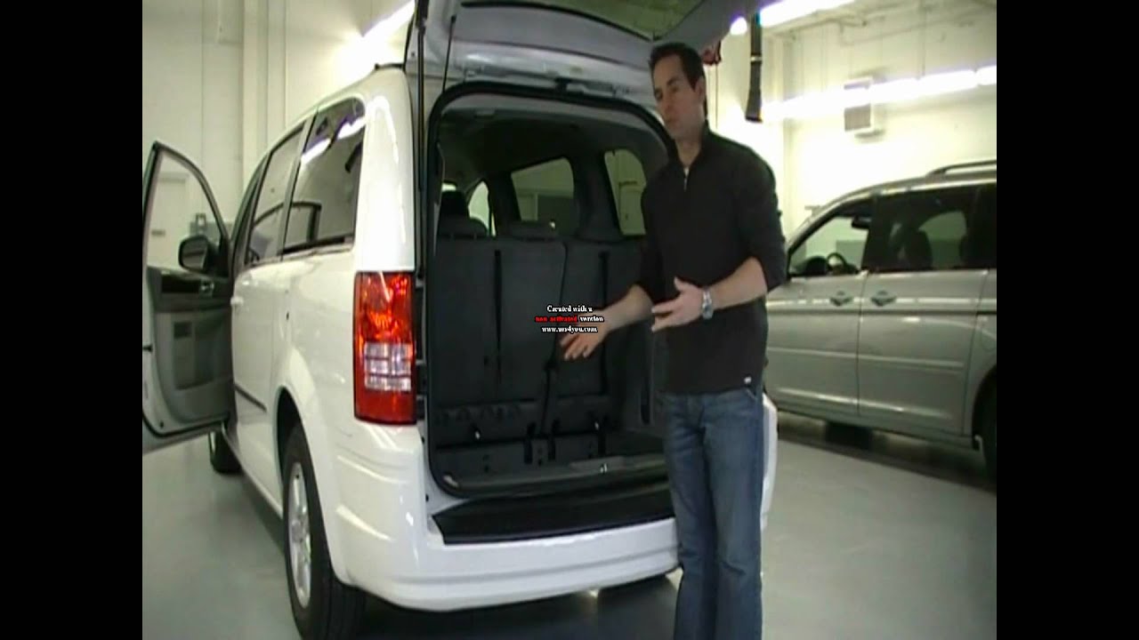 3rd Row Seats In The Chrysler Town And Country - YouTube