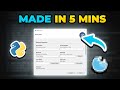 Create Python GUIs In 5 Minutes With This Package!