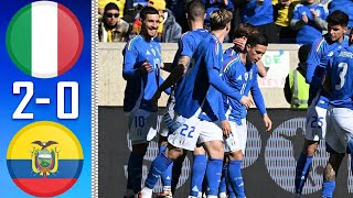 مباراة إيطاليا والإكوادور 2-0 ملخص وأهداف مباراة ودية 2024 | أهداف منتخب إيطاليا