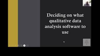 Deciding on what qualitative data analysis software to use (Module 2, Lesson 3)