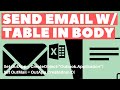 Excel VBA Macro: Send Email with Table in the Body (Step-by-Step Tutorial)