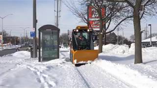 Trackless Double Trip Plow with Rear Spreader on the MT7