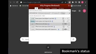 AO3 progress bookmark demo