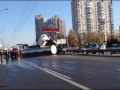 На проспекте Победы страшная авария перевернулась фура с маслом