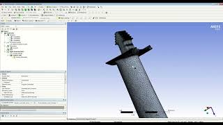 ANSYS Thermal Analysis | Meshing | Gas Turbine Engine Rotor Blade