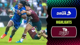 Super Rugby Pacific 2023 | Fijian Drua v Reds | Rd 15 Highlights