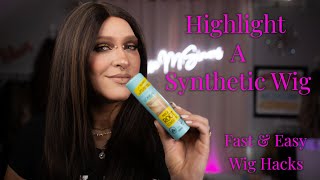 How To Highlight A Synthetic Wig - The MUST KNOW Synthetic Wig Hack!