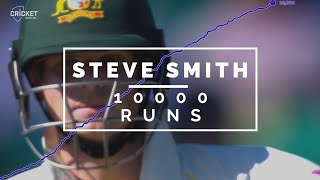 10K and counting: Smith's journey into history | Steve Smith 10,000 Test runs