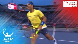Cameraman takes a tumble filming Nadal | Coupe Rogers 2017