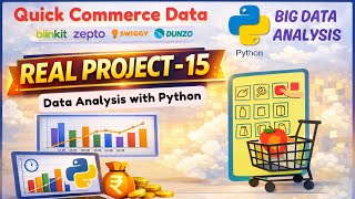 Project – 15 (with Dashboard) | Q-Commerce Data Analysis | Python Coding for Data Science #python