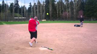 Chris Larsen Hitting DeMarini Corndog