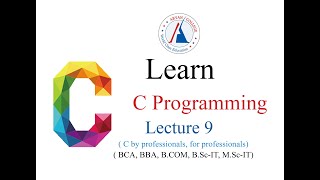 C Lecture 9 (Rules for variables,Keywords,format specifiers)
