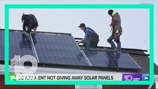 No, the federal government is not giving away free solar panels