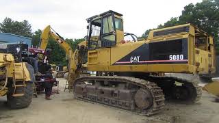 Caterpillar 5080 front shovel tear down for transport