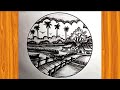 Easy circle scenery drawing / Easy drawing ideas for beginners / Easy circle drawing #scenery