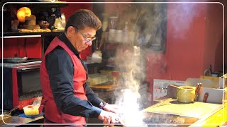 ダンディなマスターが演出する極上ステーキ鉄板「鬼灯」に密着！  japanese street food.