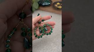 DIY Jewelry, Handmade Crystal Beaded Earrings - Easy Wire Wrapped Earrings Desig