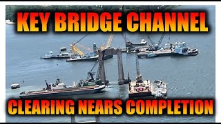 Key Bridge Shipping Channel nears cleanup completion. Donjon has almost finished the ship's area.