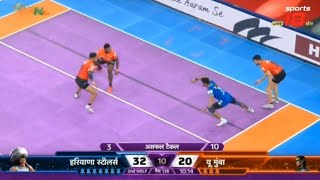 Haryana steelers vs u mumba PKL 130th match highlights l Haryana into the PkL 11 semi final