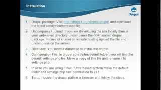 PHP Drupal implementation - Installation
