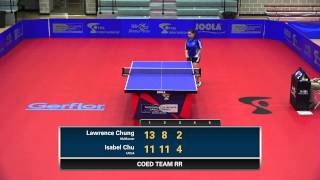 2016 NCTTA Nationals Coed Teams RR - Lawrence Chung (McMaster) vs Isabel Chu (UCLA)