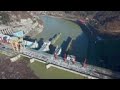 Islands of floating waste clog river in Bosnia