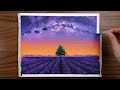 acrylic painting for beginners on canvas 1058｜easy sky painting asmr