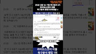 ▶▶빅리그잡리그 분석 1번째 2월 16~17일  [스포츠분석][축레알v][해외축구분석][스포츠토토][토토분석][축구분석][배트맨]  #해외축구 #축구분석 #해외축구분석