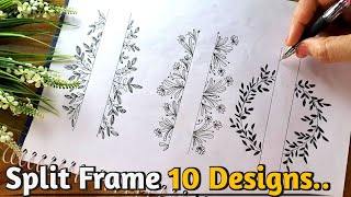 SPLIT Frame Designs For Projects || FLOWER Frame DOODLE 😍