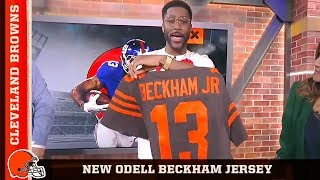 New OBJ Jersey Goes to Nate Burleson on Good Morning Football | Cleveland Browns