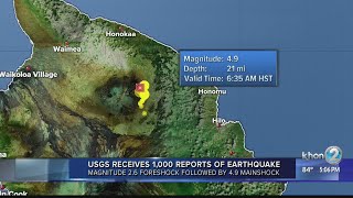 USGS receives 1000 reports of earthquake