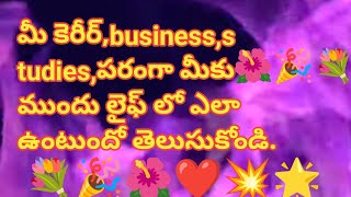 💯❤️మీ కెరీర్,business,studies,పరంగా మీకు ముందు లైఫ్ లో ఎలా ఉంటుందో తెలుసుకోండి