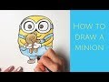 How to draw Bob the Minion with his teddy bear