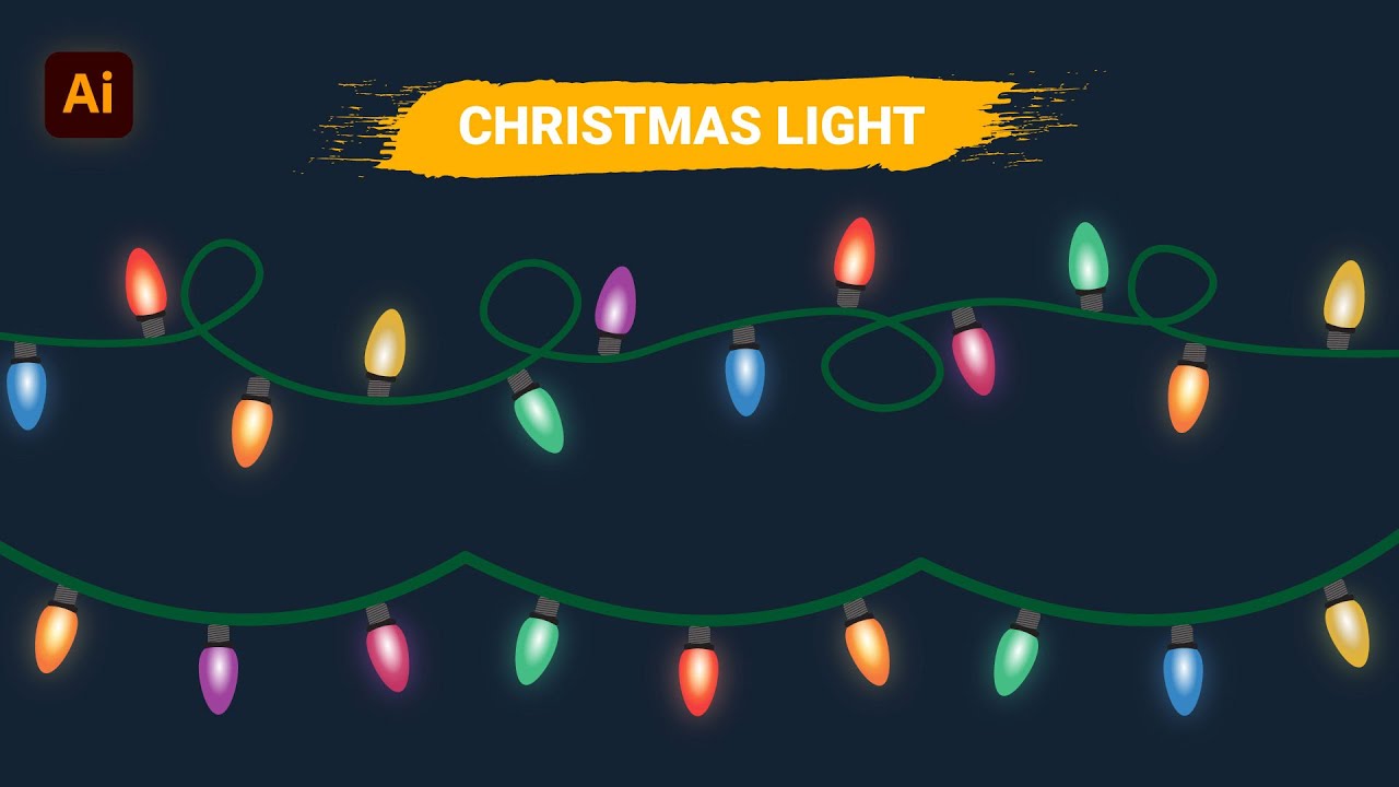 How To Create Flat Christmas Lights Design In Illustrator Illustrator