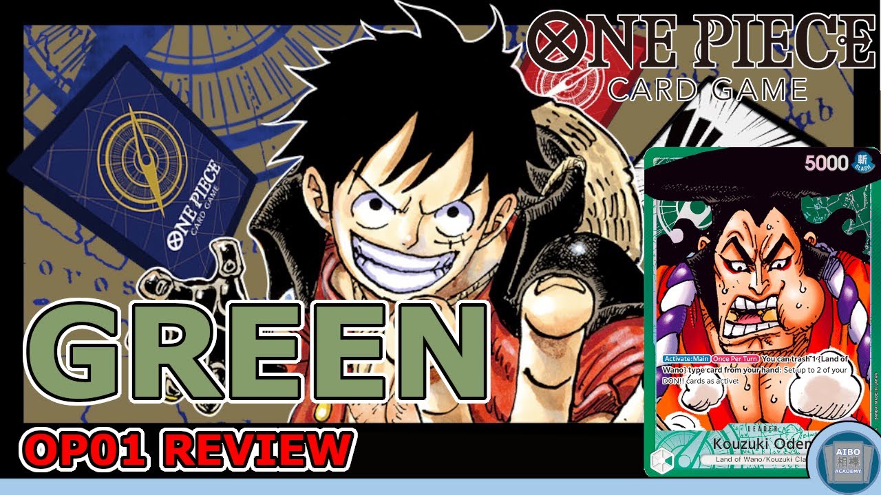 COMPLETE Competitive One Piece TCG Set Review - GREEN! - YouTube