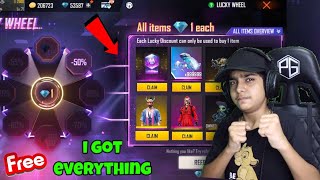 I Got Everything In Only 1 Diamond Spin In New Lucky Wheel😱 !! - Garena Free Fire