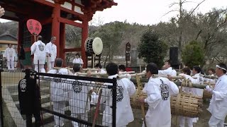 瀧山寺鬼まつり◆大松明 12人衆行列 山門よりスタート2015.02.21PM