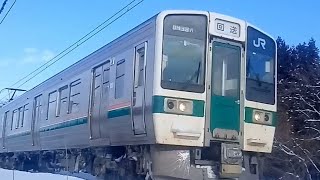 山形線719系　置賜盆地をはしる普通列車