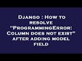 Django : How to resolve 